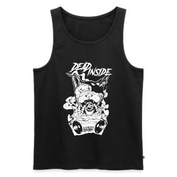 Skull Rock Band graphics - Men's Premium Organic Tank Top - black - Front - AI Model Male 178 light (178cm)
