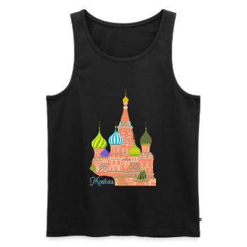 Moskau Basilius Kathedrale - Männer Premium Bio Tank Top - Schwarz - Vorne - AI Model Male 178 light (178cm)