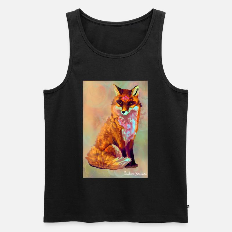 Fuchs Poster - Männer Premium Bio Tank Top - Schwarz