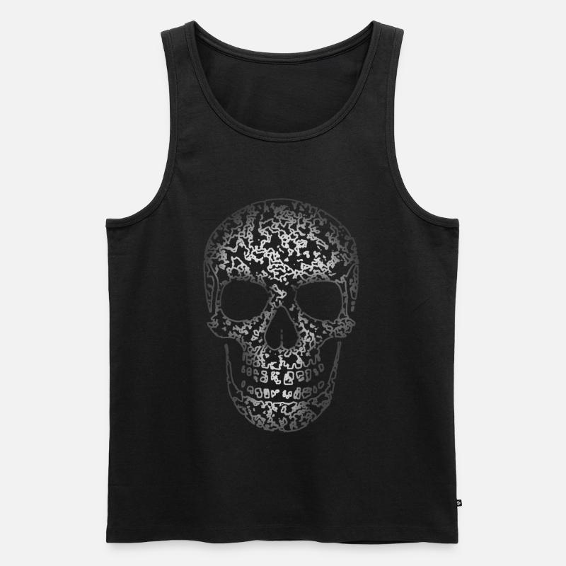 Skull Structure R6Z - Männer Premium Bio Tank Top - Schwarz