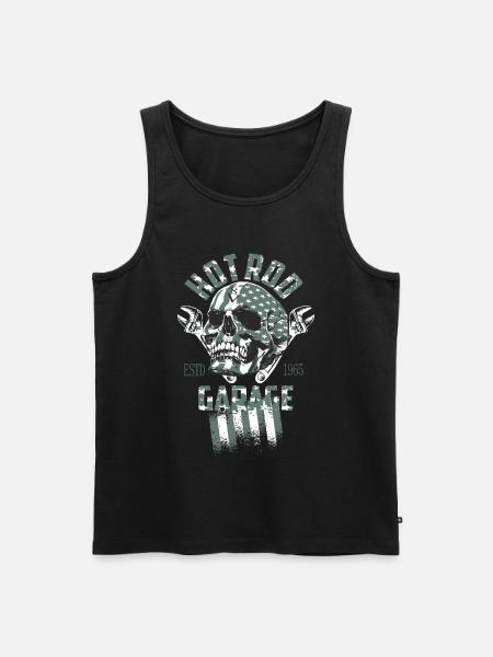 Hot Rod Garage - Männer Premium Bio Tank Top - Schwarz