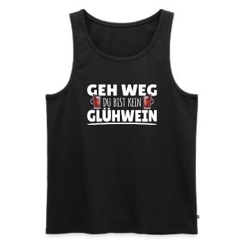 Geh Weg du bist kein Glühwein Spüche Weihnachten - Männer Premium Bio Tank Top - Schwarz - Vorne - AI Model Male 178 light (178cm)
