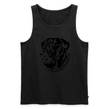 LABRADOR RETRIEVER Hunting Dog Hunting Dogs Wilsigns - Men's Premium Organic Tank Top - black - Front - AI Model Male 178 light (178cm)