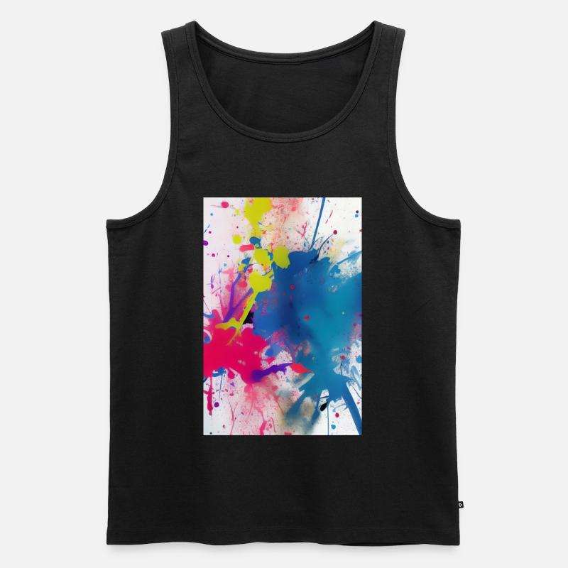 Farbkleckse. Malerei - Männer Premium Bio Tank Top - Schwarz
