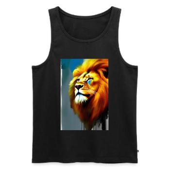 Le Roi Lion - Débardeur bio Premium Homme - noir - Devant - Michal (187cm)