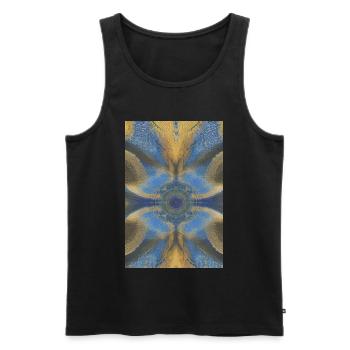 Shapes and patterns - Men's Premium Organic Tank Top - black - Front - AI Model Male 178 light (178cm)