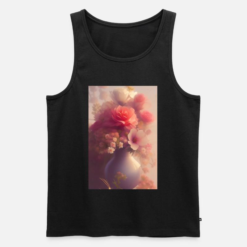 Blumen Kunst - Männer Premium Bio Tank Top - Schwarz