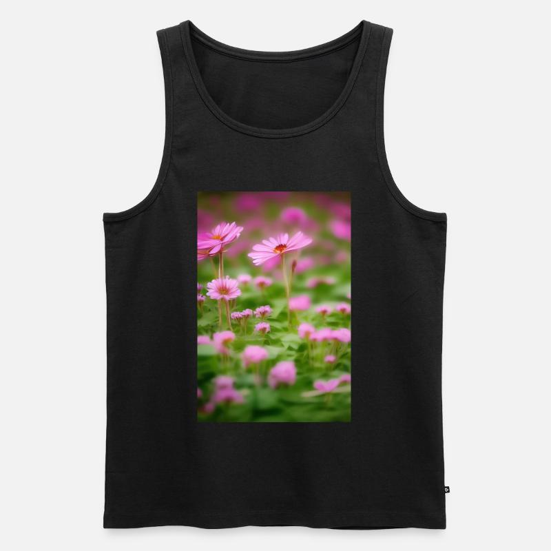 Blumen Kunst - Männer Premium Bio Tank Top - Schwarz