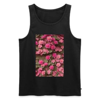 Art floral - Débardeur bio Premium Homme - noir - Devant - Michal (187cm)