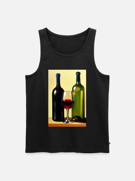Wein Trinker - Männer Premium Bio Tank Top - Schwarz