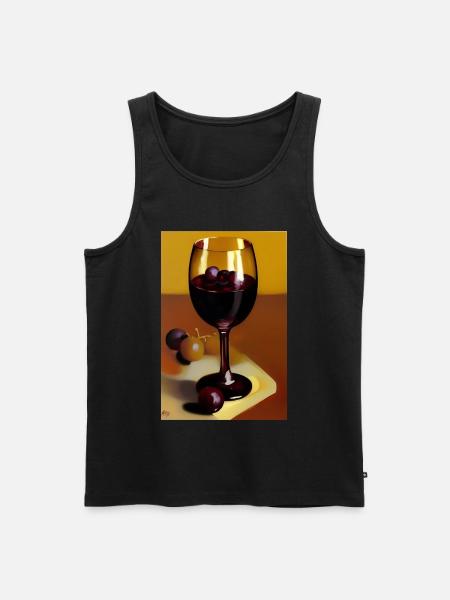 Wein Trinker - Männer Premium Bio Tank Top - Schwarz