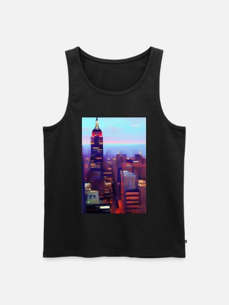 New York City Skyline - Men's Premium Organic Tank Top - black
