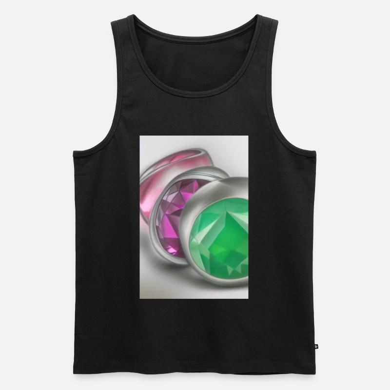 Edelsteine - Männer Premium Bio Tank Top - Schwarz