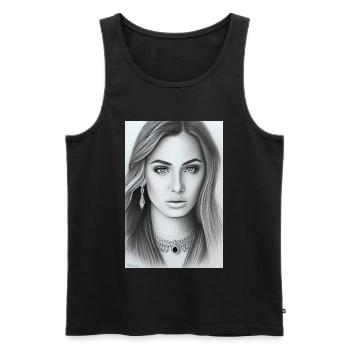 Femme avec des bijoux - Débardeur bio Premium Homme - noir - Devant - AI Model Male 178 light (178cm)