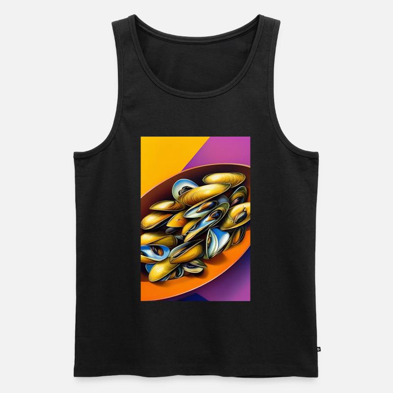 Muscheln - Männer Premium Bio Tank Top - Schwarz