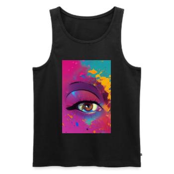 Abstrakte Kunst - Männer Premium Bio Tank Top - Schwarz - Vorne - AI Model Male 178 light (178cm)