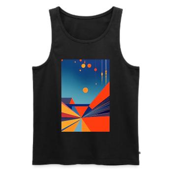 Abstrakte Kunst - Männer Premium Bio Tank Top - Schwarz - Vorne - AI Model Male 178 light (178cm)