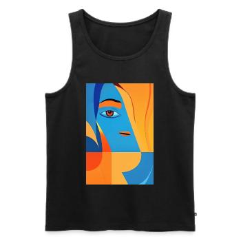 Abstrakte Kunst - Männer Premium Bio Tank Top - Schwarz - Vorne - AI Model Male 178 light (178cm)
