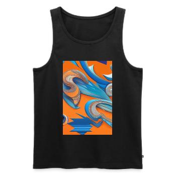 Abstrakte Kunst - Männer Premium Bio Tank Top - Schwarz - Vorne - AI Model Male 178 light (178cm)