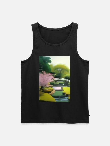 Chinese Zen Garden - Men's Premium Organic Tank Top - black