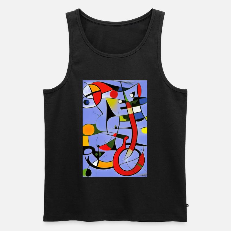 Abstrakte Kunst - Männer Premium Bio Tank Top - Schwarz