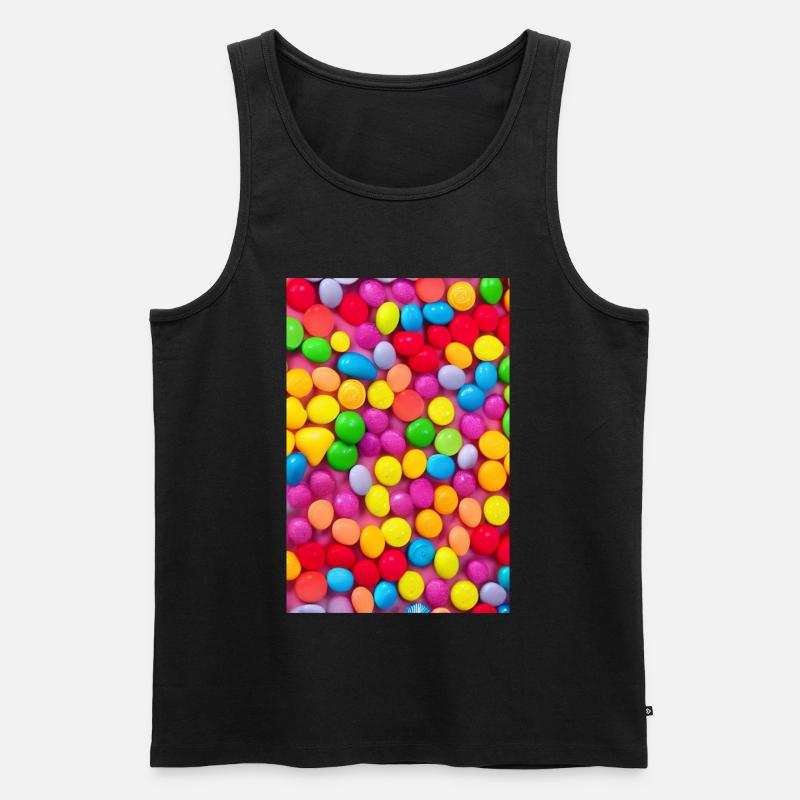Bonbons - Männer Premium Bio Tank Top - Schwarz