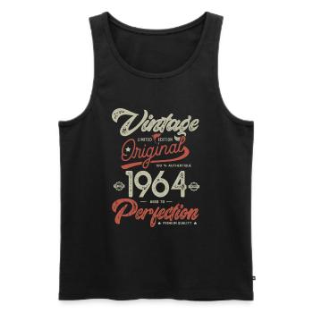 1964 Vintage Birthday Born 1964 - Men's Premium Organic Tank Top - black - Front - Michal (187cm)