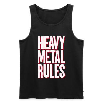Heavy Metal Rules - Männer Premium Bio Tank Top - Schwarz - Vorne - AI Model Male 178 light (178cm)