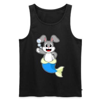 Sirène lapin - Débardeur bio Premium Homme - noir - Devant - Michal (187cm)