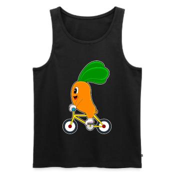 Carrot Bicycle - Men's Premium Organic Tank Top - black - Front - Michal (187cm)
