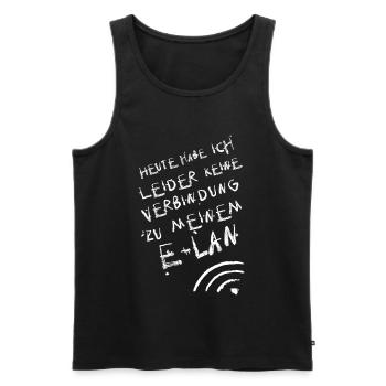 heute leider keine verbindung zu meinem e lan - Männer Premium Bio Tank Top - Schwarz - Vorne - Michal (187cm)