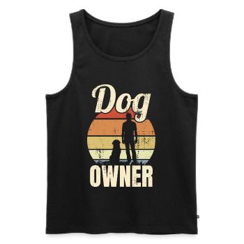 Hundehalter - Männer Premium Bio Tank Top - Schwarz - Vorne - Michal (187cm)
