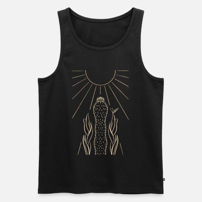 Wüstensonne - Männer Premium Bio Tank Top - Schwarz