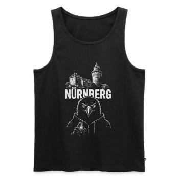 Rue Adler de Nuremberg - Débardeur bio Premium Homme - noir - Devant - Michal (187cm)