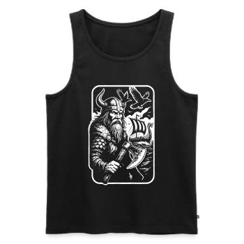 Guerriers runiques du Nord - Débardeur bio Premium Homme - noir - Devant - Michal (187cm)