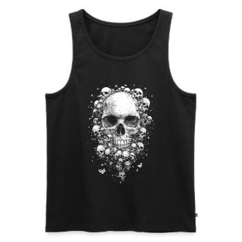 Skulls punk - Men's Premium Organic Tank Top - black - Front - Michal (187cm)