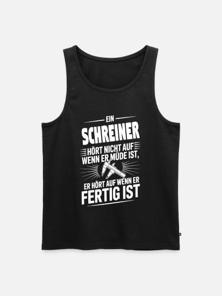 Schreiner Holzwurm der Profi - Männer Premium Bio Tank Top - Schwarz