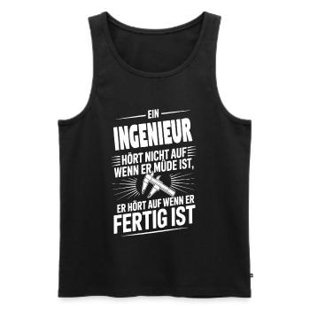 ingenieur hört auf - Männer Premium Bio Tank Top - Schwarz - Vorne - AI Model Male 178 light (178cm)