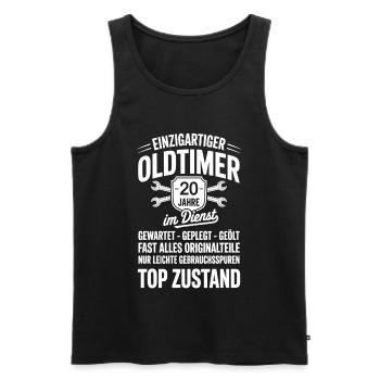 Loyal employees 20 years of service anniversary - Men's Premium Organic Tank Top - black - Front - Michal (187cm)