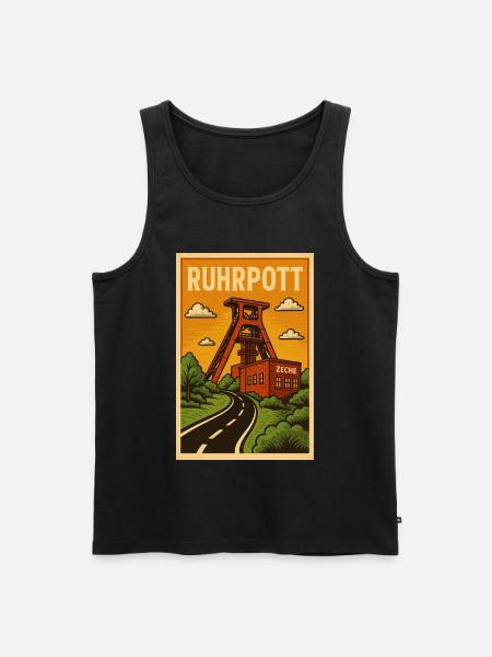 Ruhrpott - Männer Premium Bio Tank Top - Schwarz