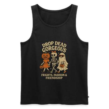 Drop Dead Gorgeous – Halloween Fashion & Friends - Männer Premium Bio Tank Top - Schwarz - Vorne - AI Model Male 178 light (178cm)