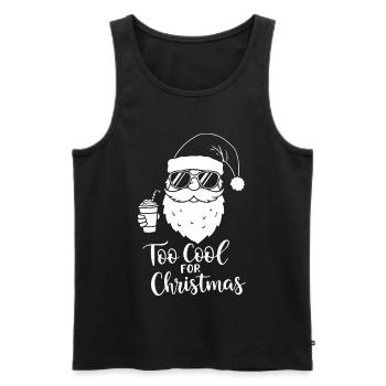 Too Cool For Christmas Santa Stil - Männer Premium Bio Tank Top - Schwarz - Vorne - Michal (187cm)