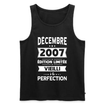18th Birthday - December 2007 Perfection - Men's Premium Organic Tank Top - black - Front - Michal (187cm)