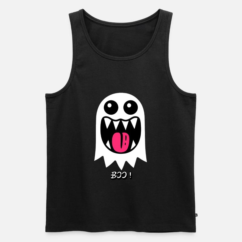 Ghost Buh - Männer Premium Bio Tank Top - Schwarz