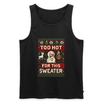Too Hot For This Sweater Christmas - Männer Premium Bio Tank Top - Schwarz - Vorne - AI Model Male 178 light (178cm)