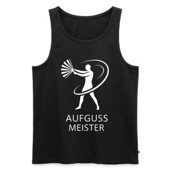 Sauna Infusion Master Fan Pictogram Minimalist - Men's Premium Organic Tank Top - black - Front - Michal (187cm)