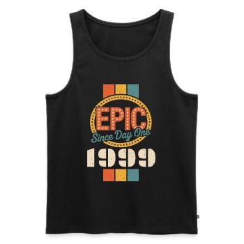 Legendär seit 1999 - Männer Premium Bio Tank Top - Schwarz - Vorne - AI Model Male 178 light (178cm)