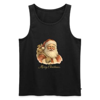 Joyeux Noël Père Noël - Débardeur bio Premium Homme - noir - Devant - Michal (187cm)