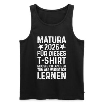 Matura 2026 - Men's Premium Organic Tank Top - black - Front - AI Model Male 178 light (178cm)