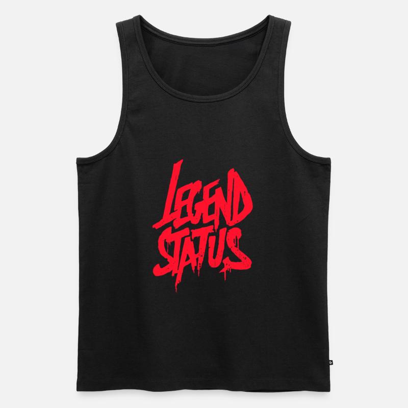 Legend Status Graffiti - Männer Premium Bio Tank Top - Schwarz